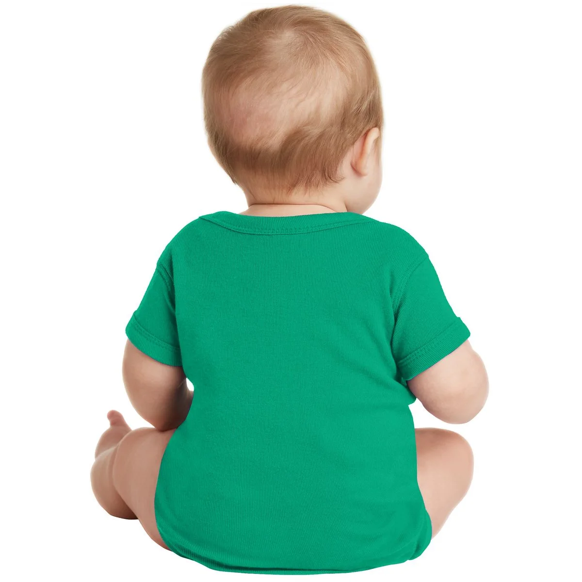 Custom Name Shamrock Cute Custom St Patricks Day Baby Bodysuit - Back