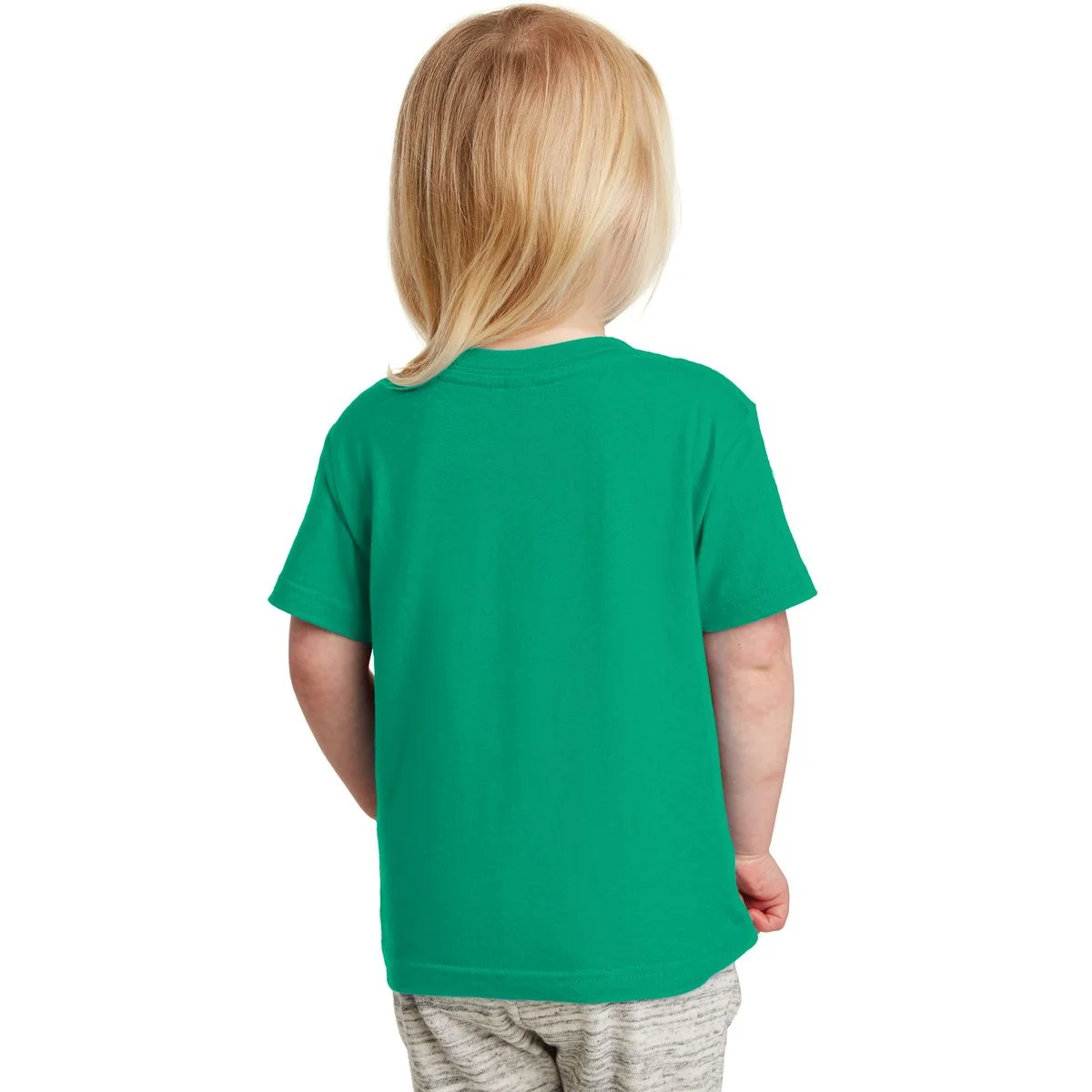 Custom St. Patrick's Day Clover Name – Personalized Lucky Shamrock Toddler T-Shirt - Back