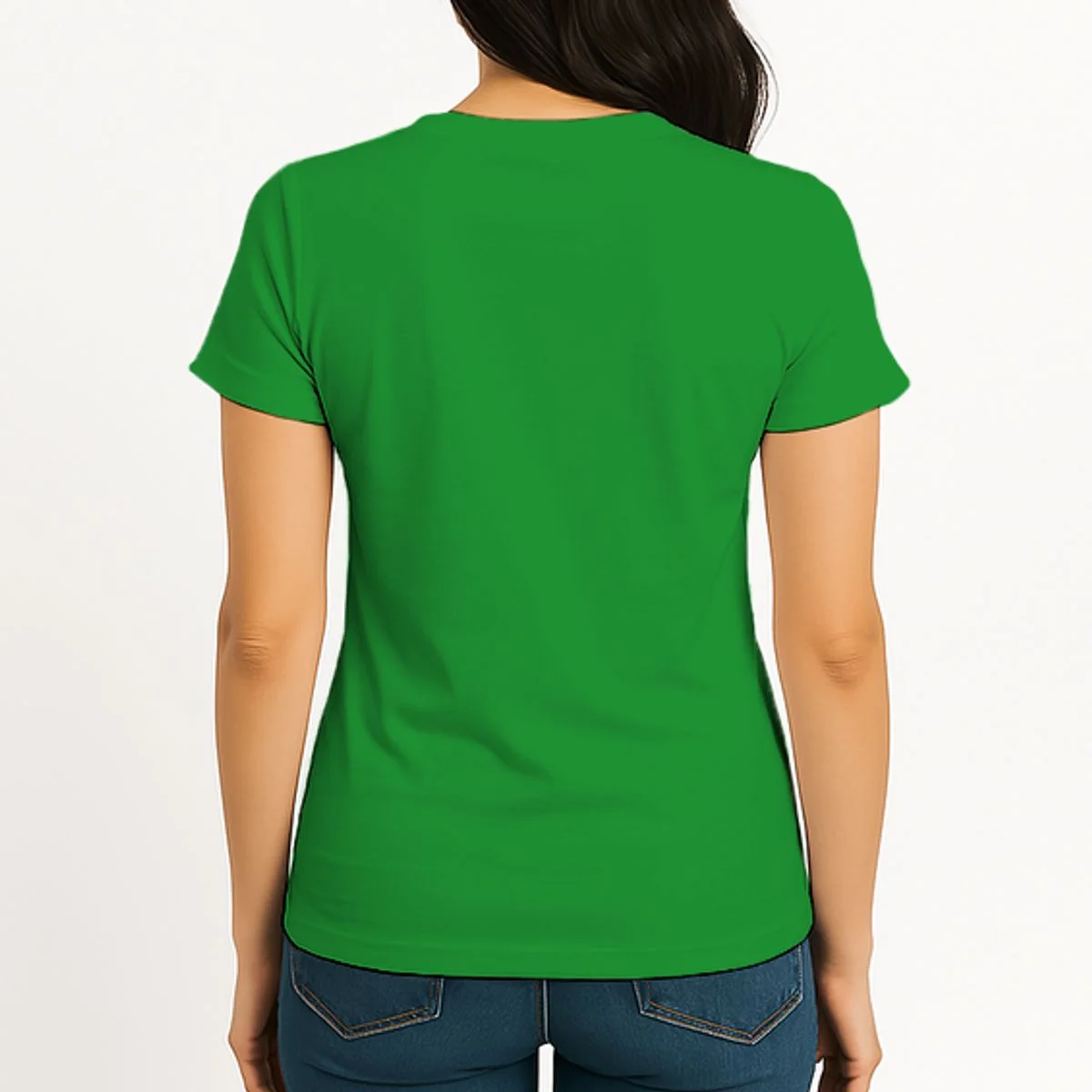 Custom St. Patrick's Day Clover Name – Personalized Lucky Shamrock Women's T-Shirt - Back