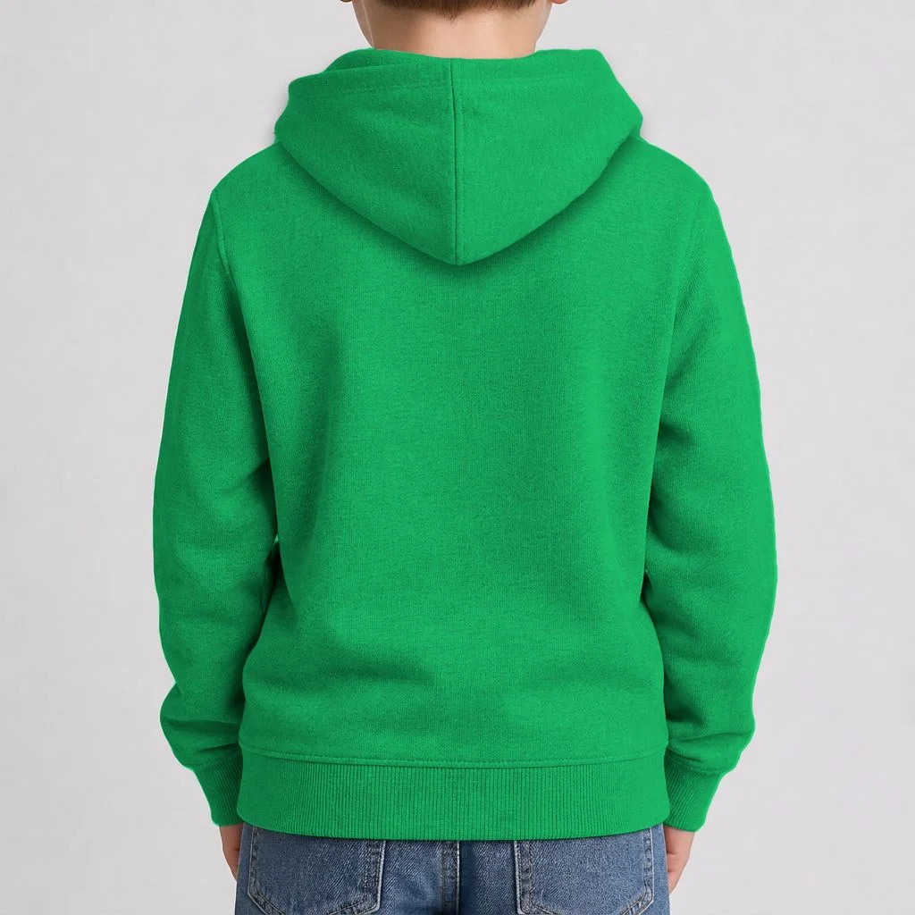Custom St. Patrick's Day Clover Name – Personalized Lucky Shamrock Kids Hoodie - Back 1
