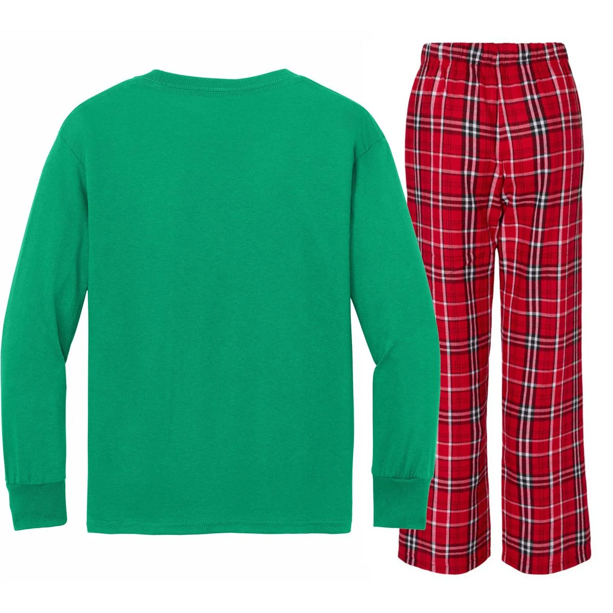 Custom Name Irish Pub Kids Long Sleeve Pajamas - Back