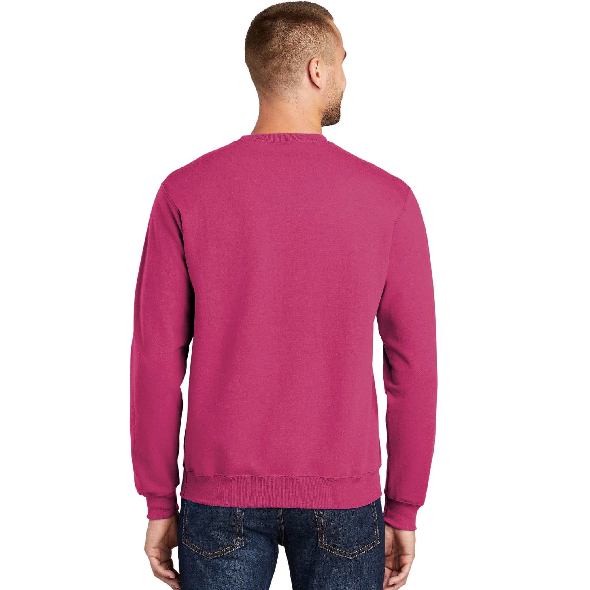 MAMA Blue Checkered Customizable Men's Sweatshirt for Mother's Day - Back