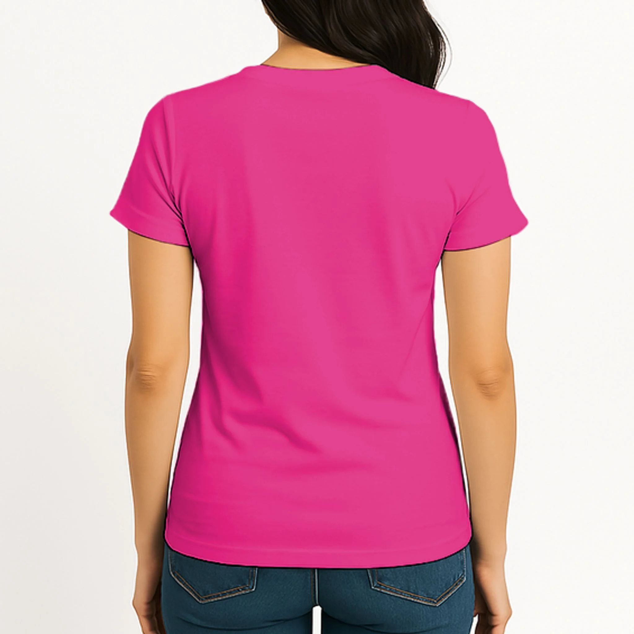 MAMA Blue Checkered Customizable Women's T-Shirt for Mother's Day - Back