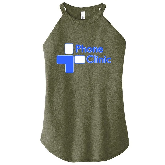 Phone Clinic Women’s Perfect Tri Rocker Tank - Front