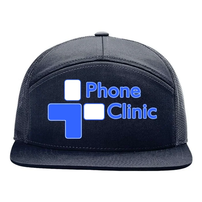 Phone Clinic Polo Seven-Panel Trucker Cap - Front