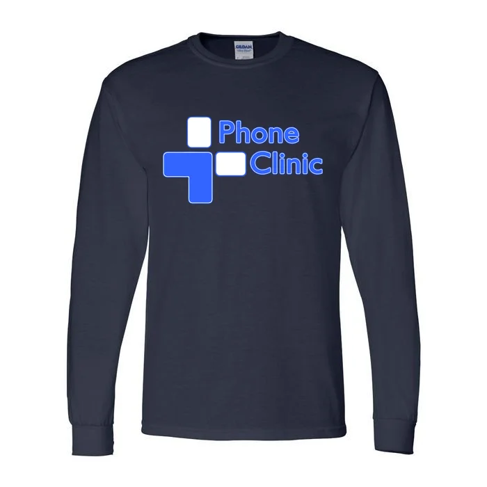 Phone Clinic Polo DryBlend 50/50 Long Sleeve T-Shirt - Front