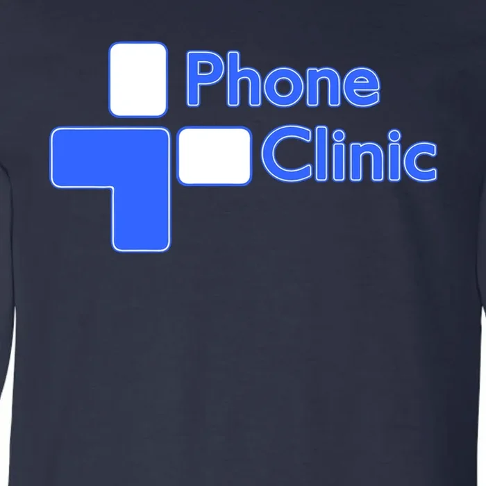 Phone Clinic Polo DryBlend 50/50 Long Sleeve T-Shirt - Front - Close-up