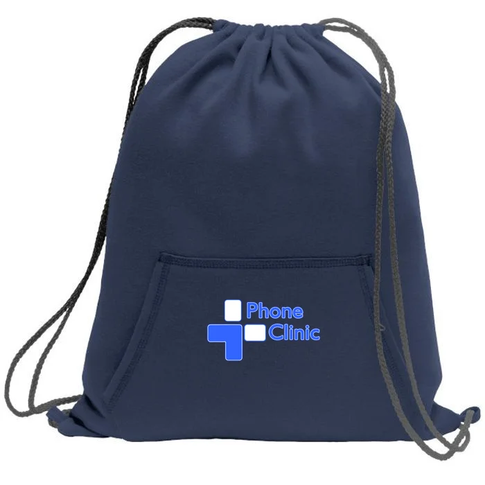 Phone Clinic Sweatshirt Cinch Pack Bag - Front