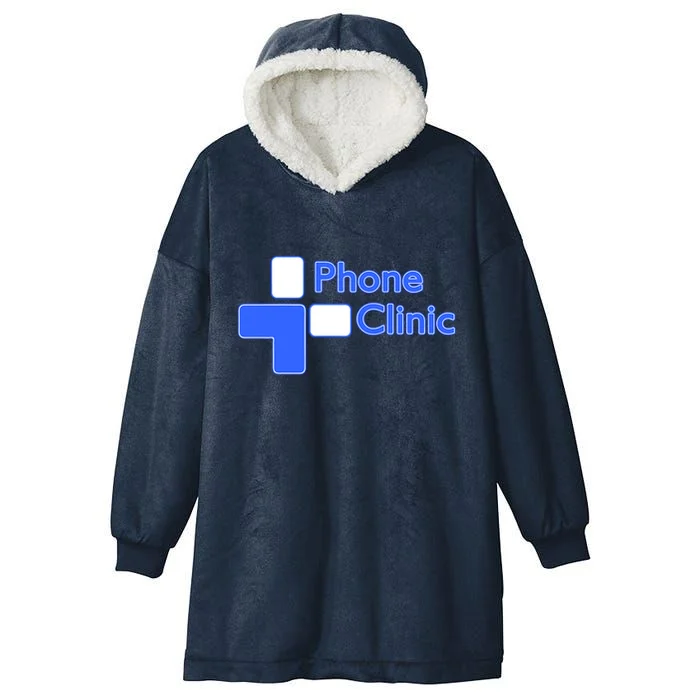 Phone Clinic Hooded Wearable Blanket - Front