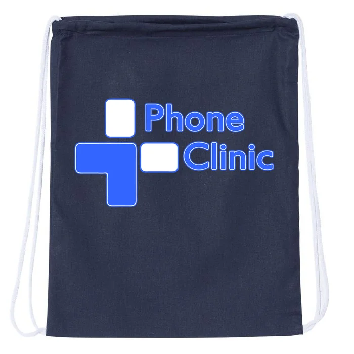 Phone Clinic Drawstring Bag - Front