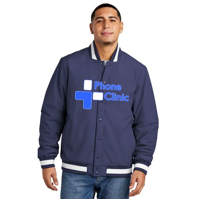 Phone Clinic Insulated Varsity Jacket - Front