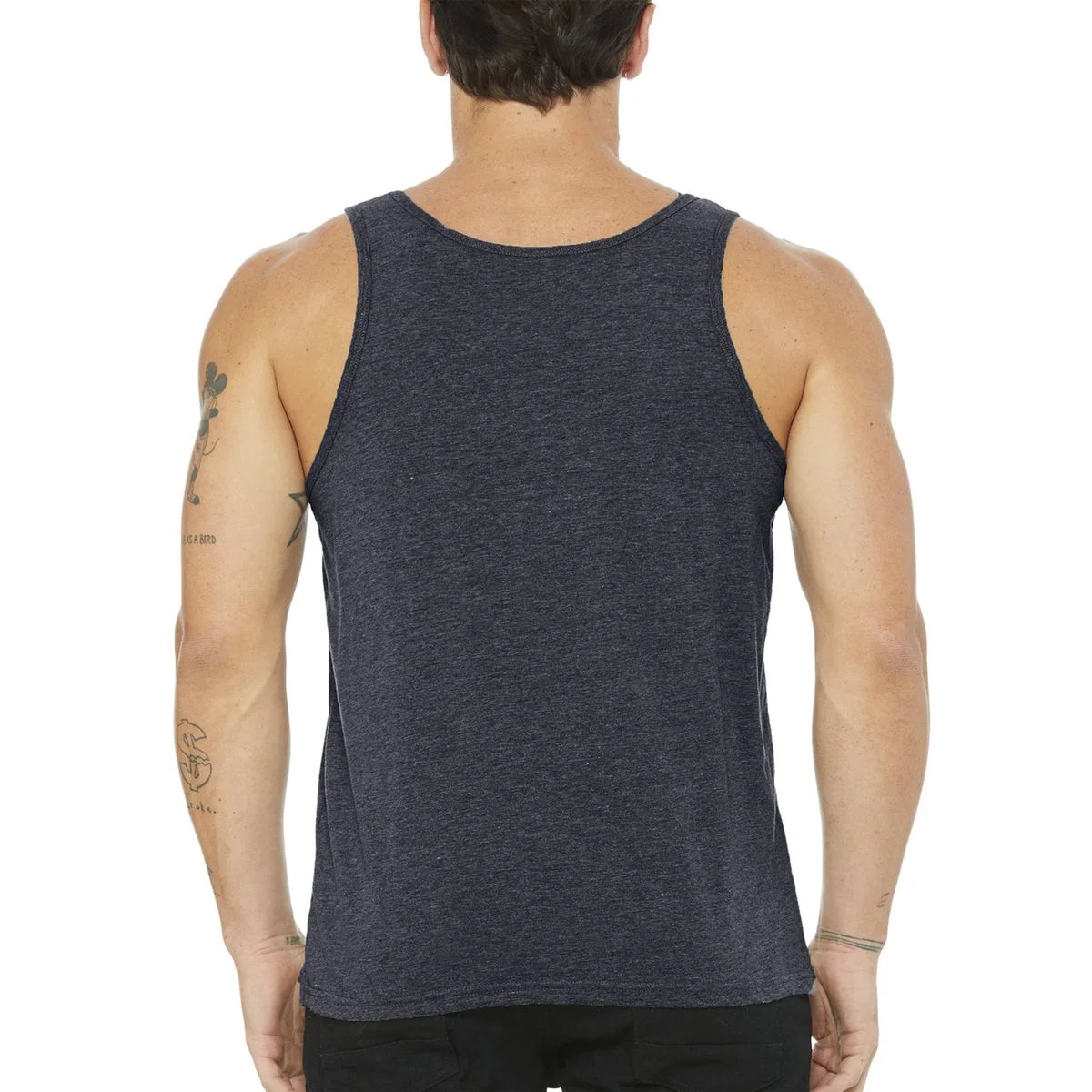 USA Flag Cross Christian Custom Personalized Text Tank Top - Back