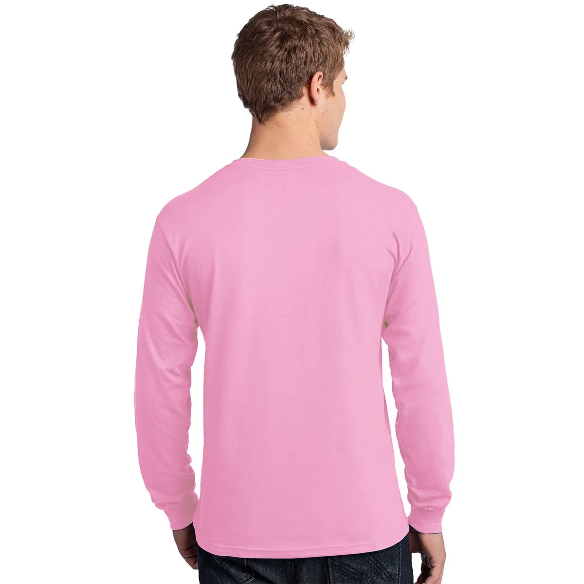 Your Text Personalized Custom Text Cute Girls Easter Bunny Long Sleeve Shirt - Back