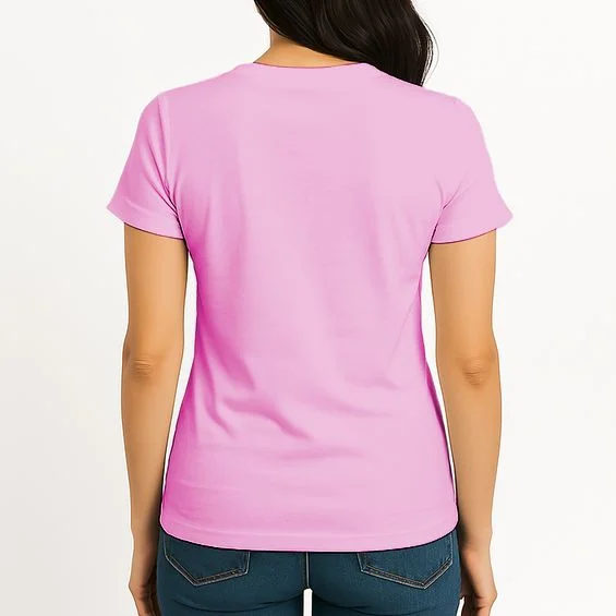 Personalized Custom Name Pink Ribbon Raccoon Breast Cancer Awareness Women's T-Shirt - Back