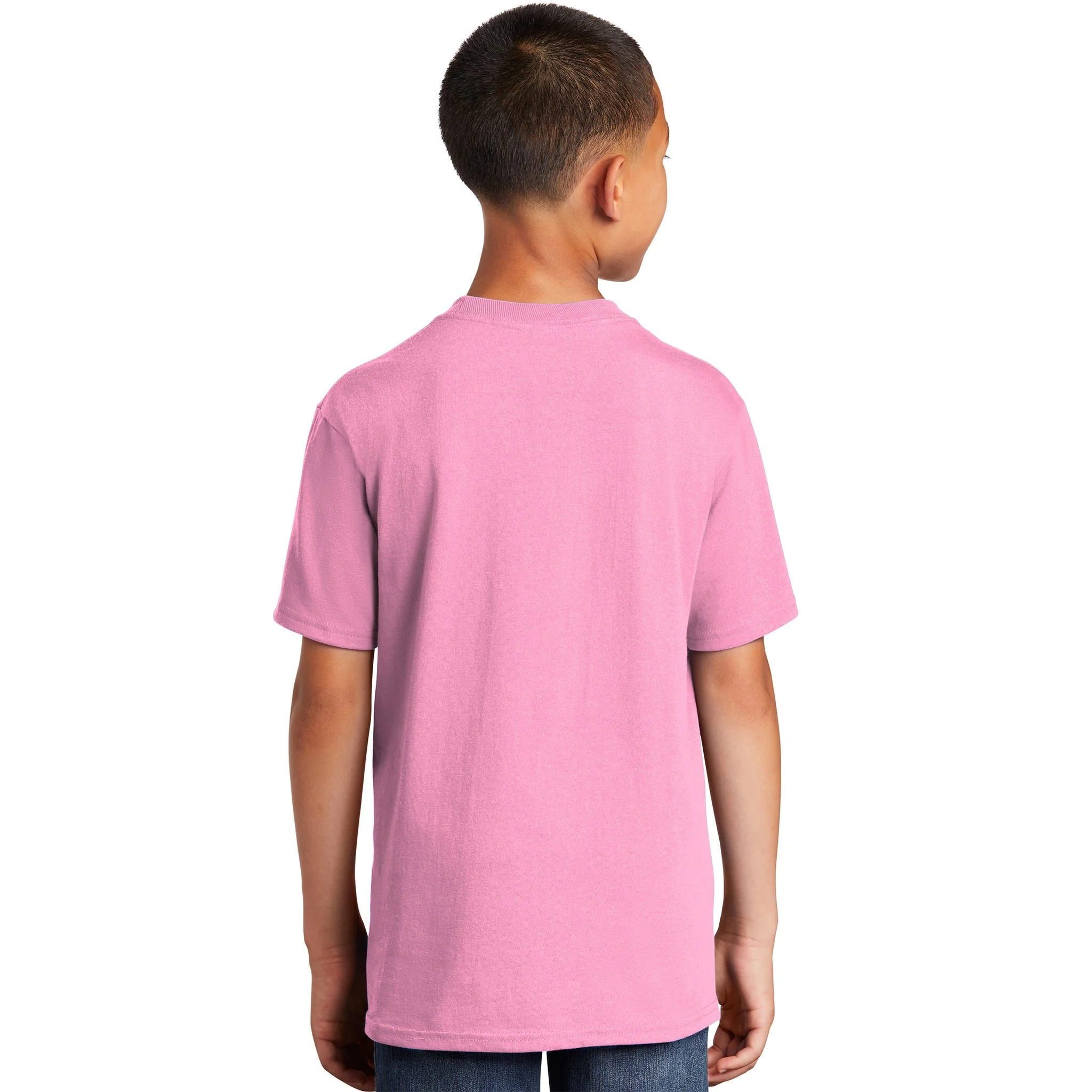 Personalized Custom Name Pink Ribbon Raccoon Breast Cancer Awareness Kids T-Shirt - Back