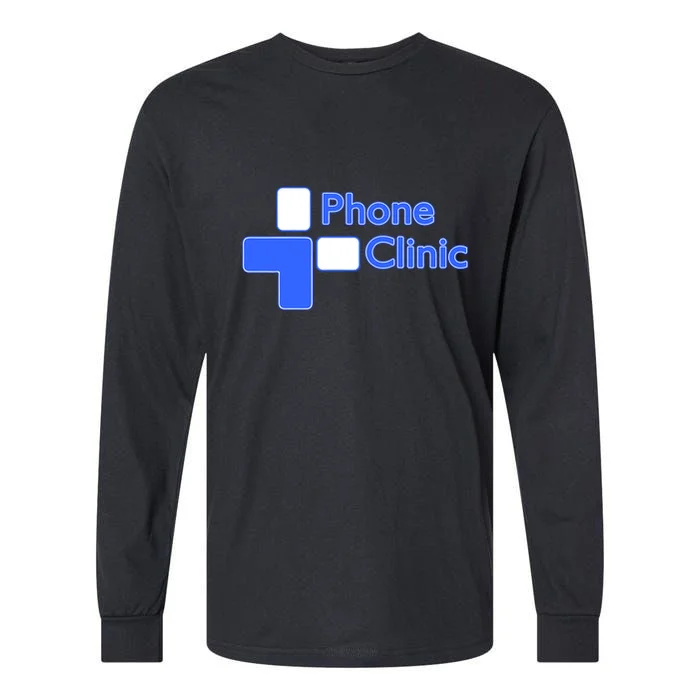 Phone Clinic Softstyle® CVC Long Sleeve T-Shirt - Front