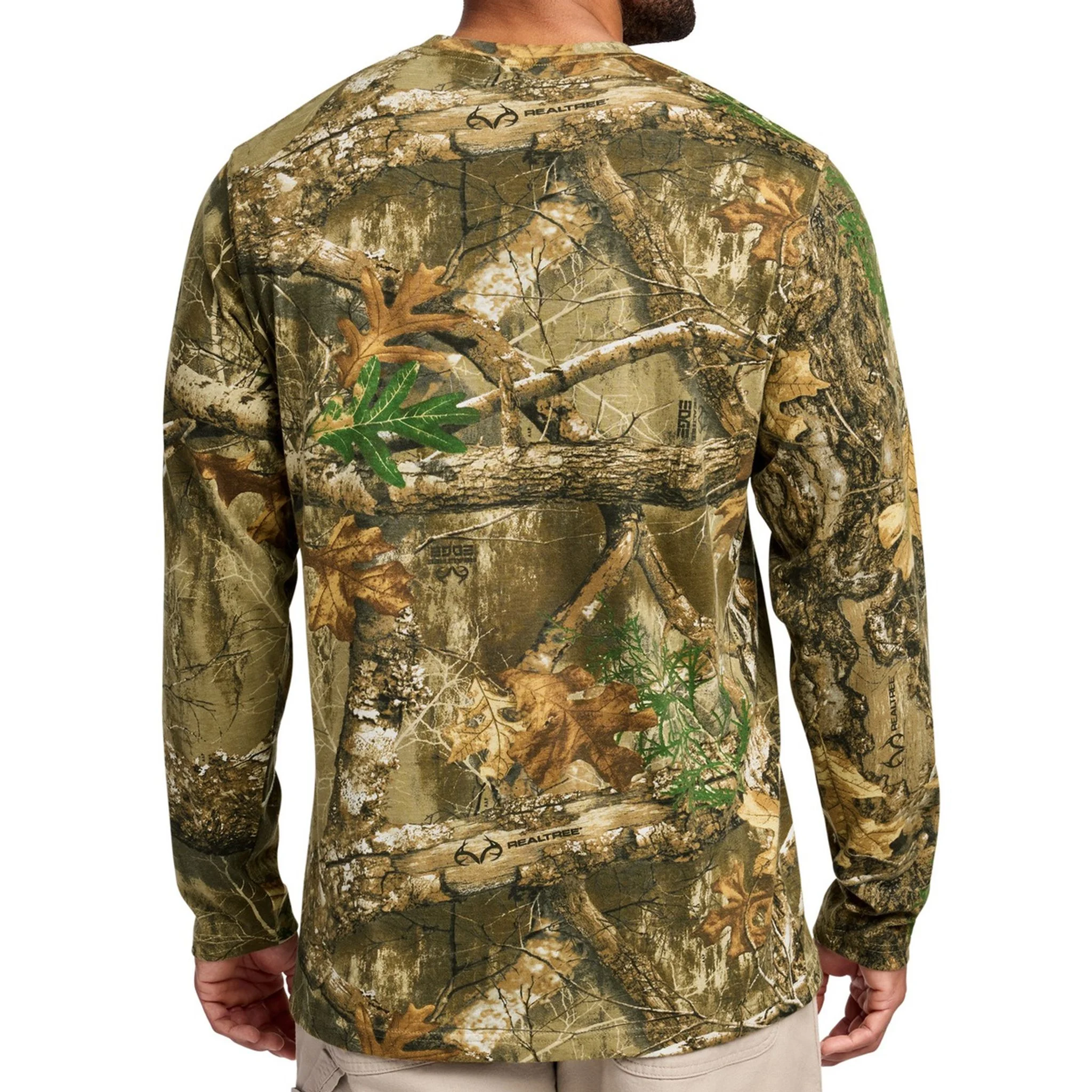 Create Your Own Custom Men's Pocket Long Sleeve Shirt - Back 1