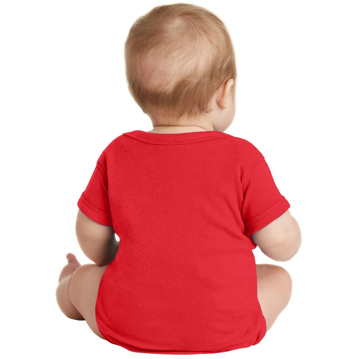 Personalized Patriotic American Flag Vintage Custom Text Baby Bodysuit - Back