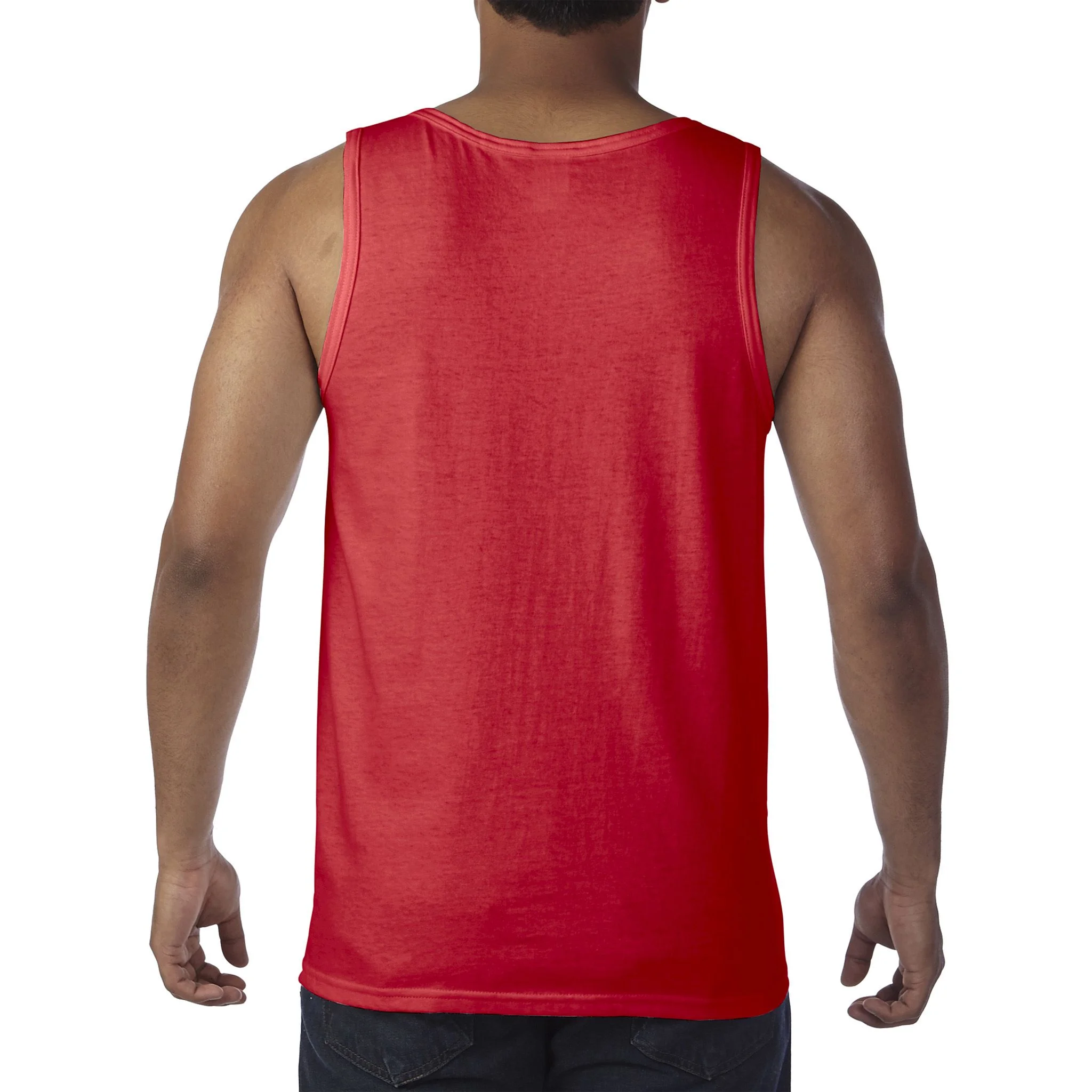 Personalized Patriotic American Flag Vintage Custom Text Men's Tank Top - Back
