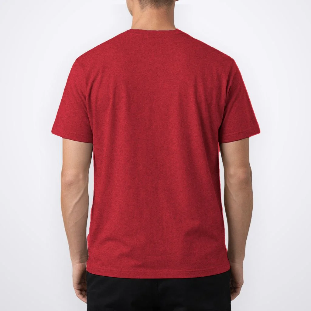 Personalized Christmas Photo Name Custom Gift - Santa Hat Portrait Holiday Design Men's T-Shirt - Back 1