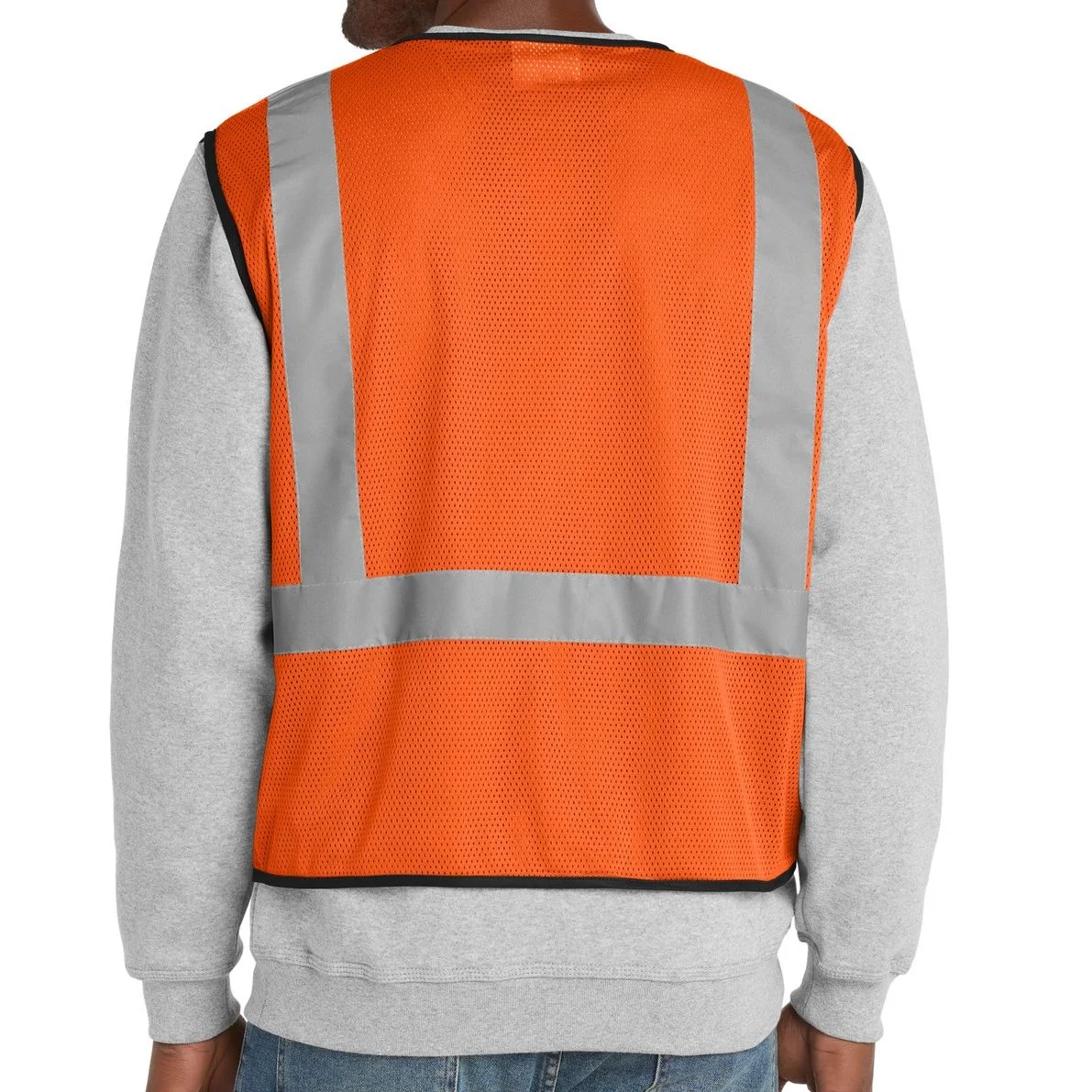 Create Your Own Custom ANSI 107 Class 2 Economy Mesh One-Pocket Vest - Back 1