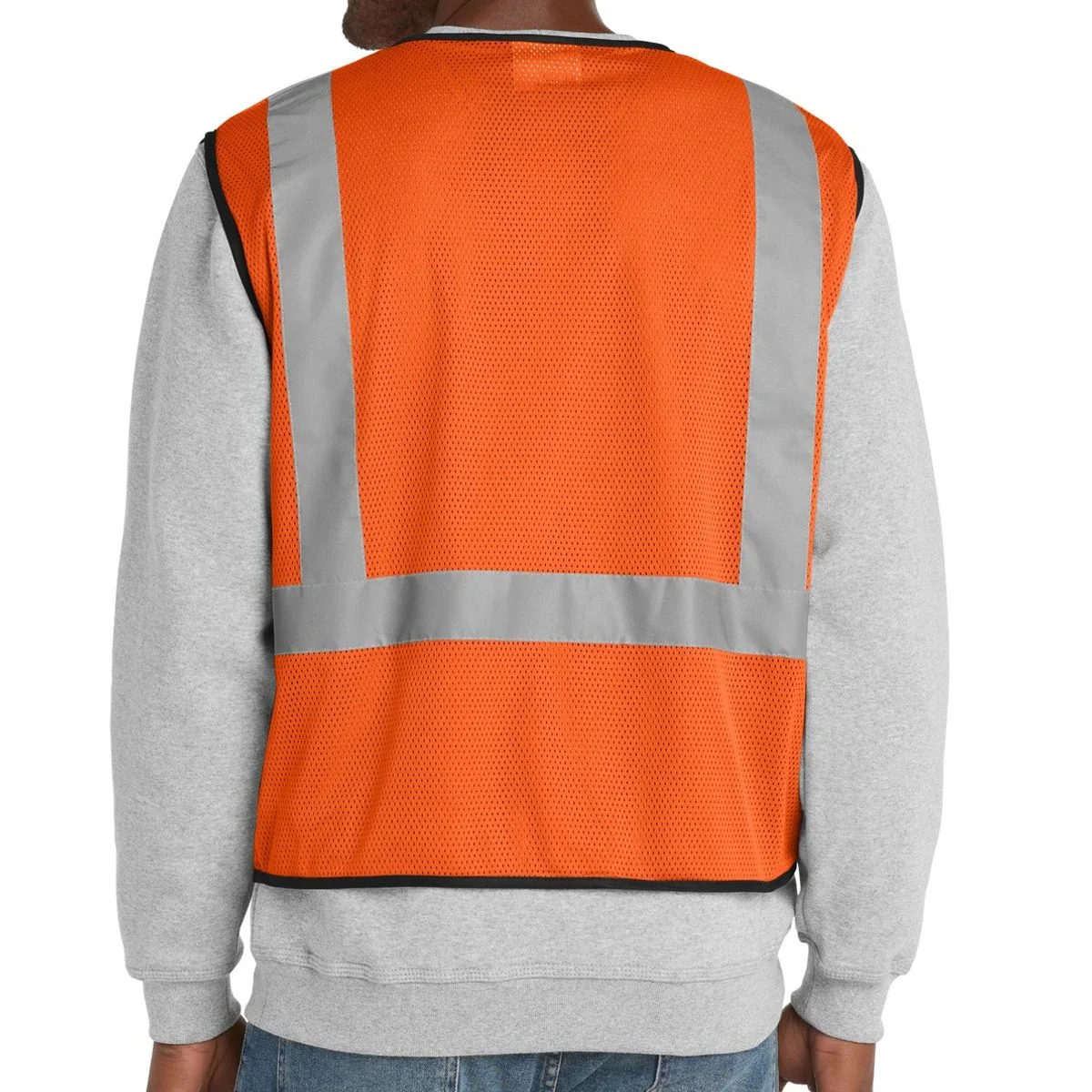 Create Your Own Custom ANSI 107 Class 2 Economy Mesh One-Pocket Vest - Back 1