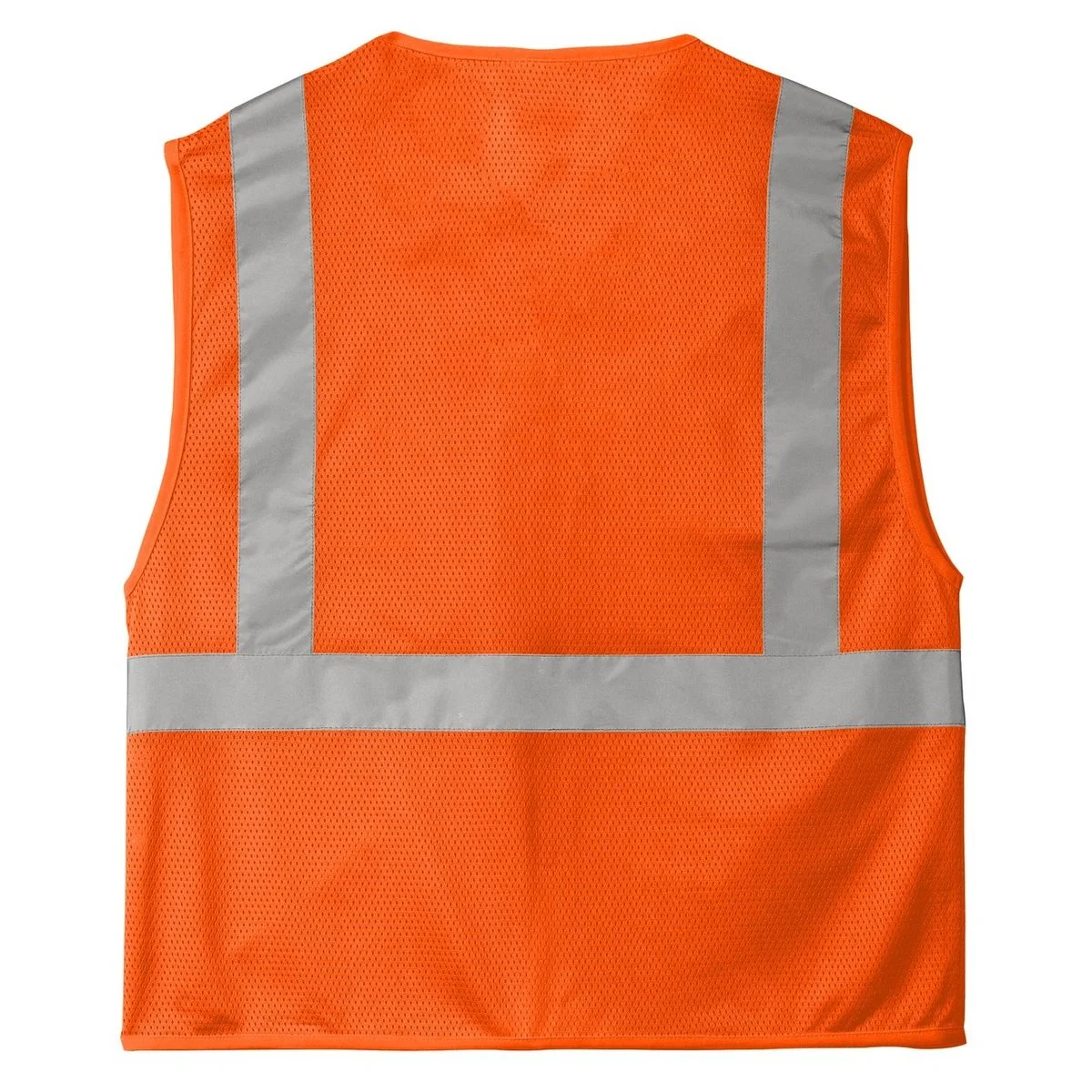 Create Your Own Custom ANSI 107 Class 2 Economy Mesh Zippered Vest - Back