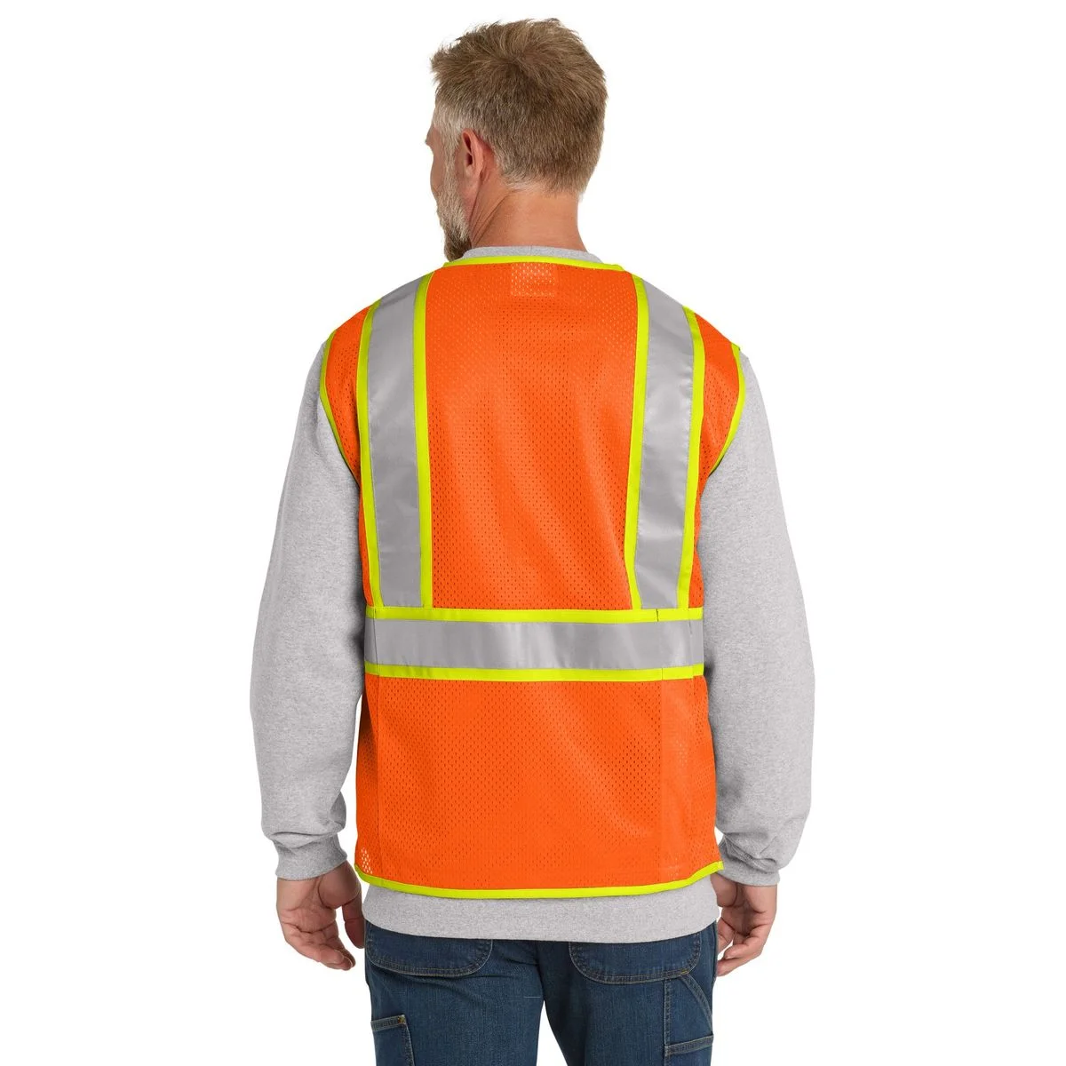 Create Your Own Custom ANSI 107 Class 2 Surveyor Zippered Two-Tone Vest - Back 1