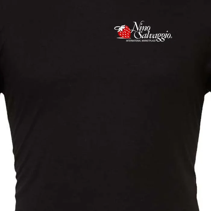 Nino Salvaggio With Strawberry White Logo - CVC Jersey Black T-Shirt - Front - Close-up