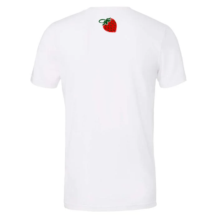 Nino Salvaggio Full Color Logo With Strawberry CVC White T-Shirt - Back