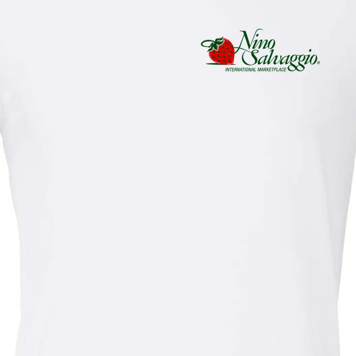 Nino Salvaggio Full Color Logo With Strawberry CVC White T-Shirt - Front - Close-up