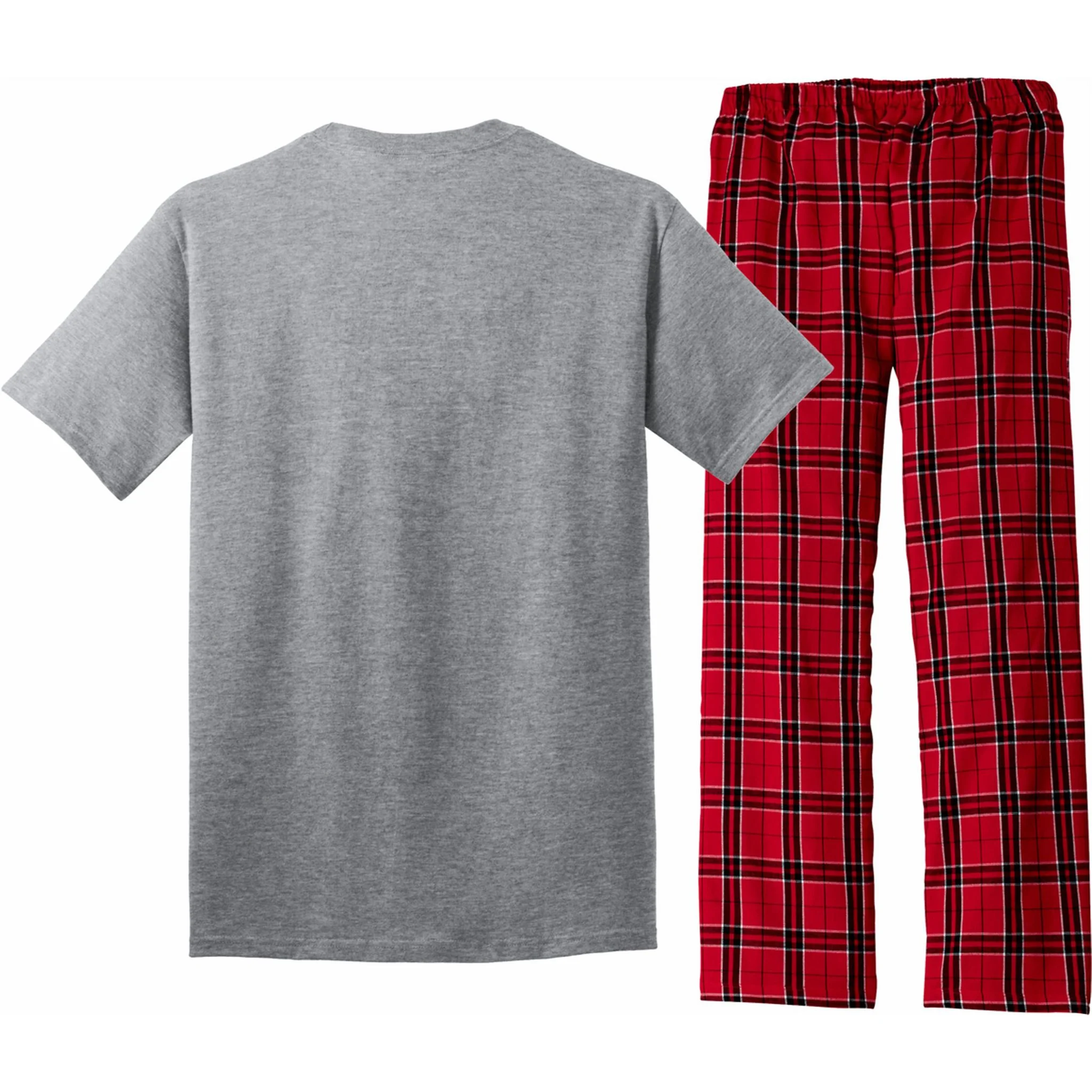 Custom Christmas Text Men's Pajamas - Back