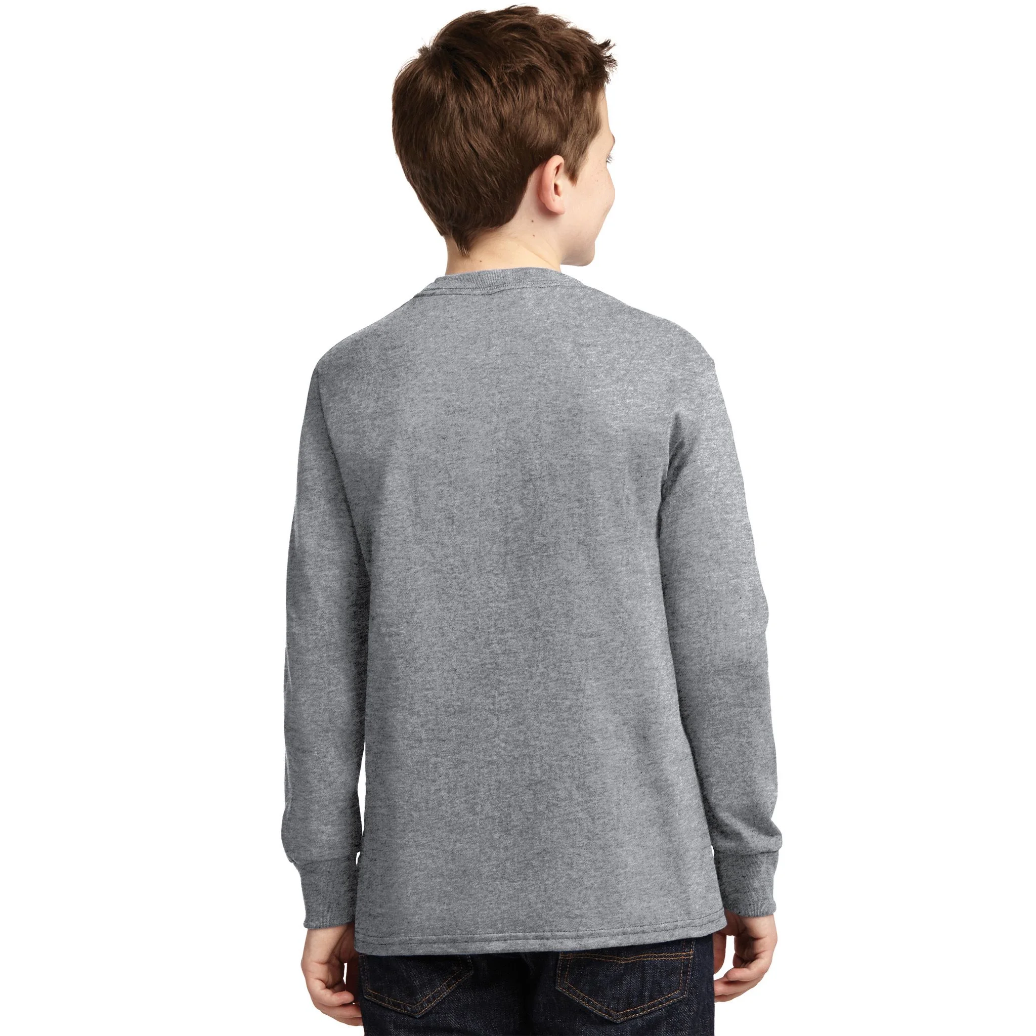 ENTER YOUR TEXT HERE! Custom Colorful Rectangles Personalized Kids Long Sleeve Shirt - Back