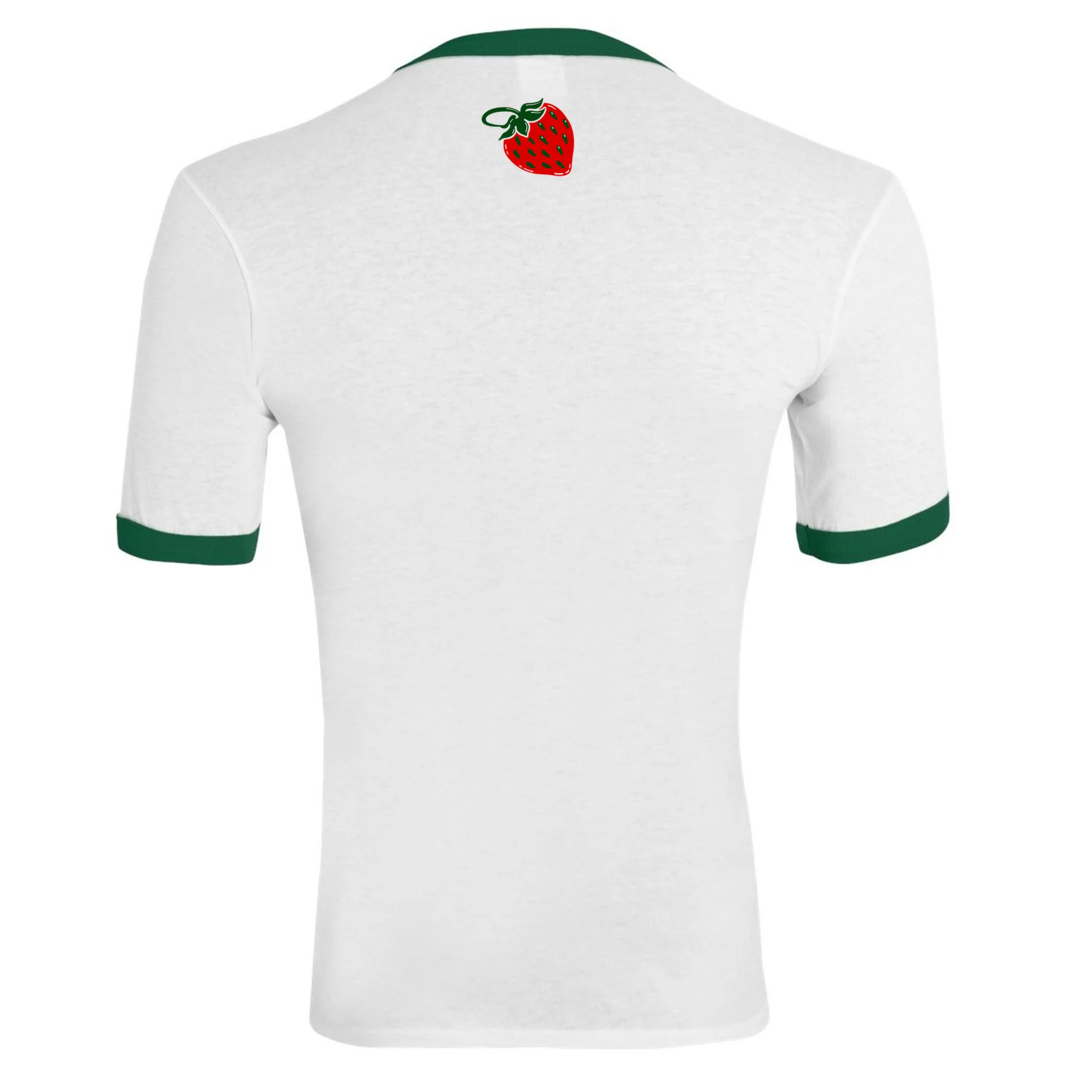 Nino Salvaggio Full Color White/ Dark Green Ringer T-Shirt - Back