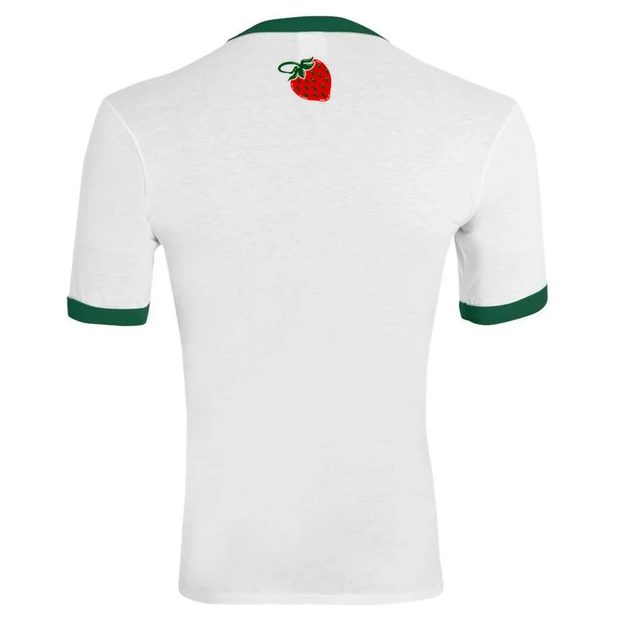 Nino Salvaggio Full Color White/ Dark Green Ringer T-Shirt - Back