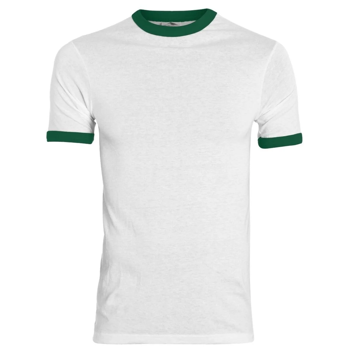 Nino Salvaggio Full Color White/ Dark Green Ringer T-Shirt Front