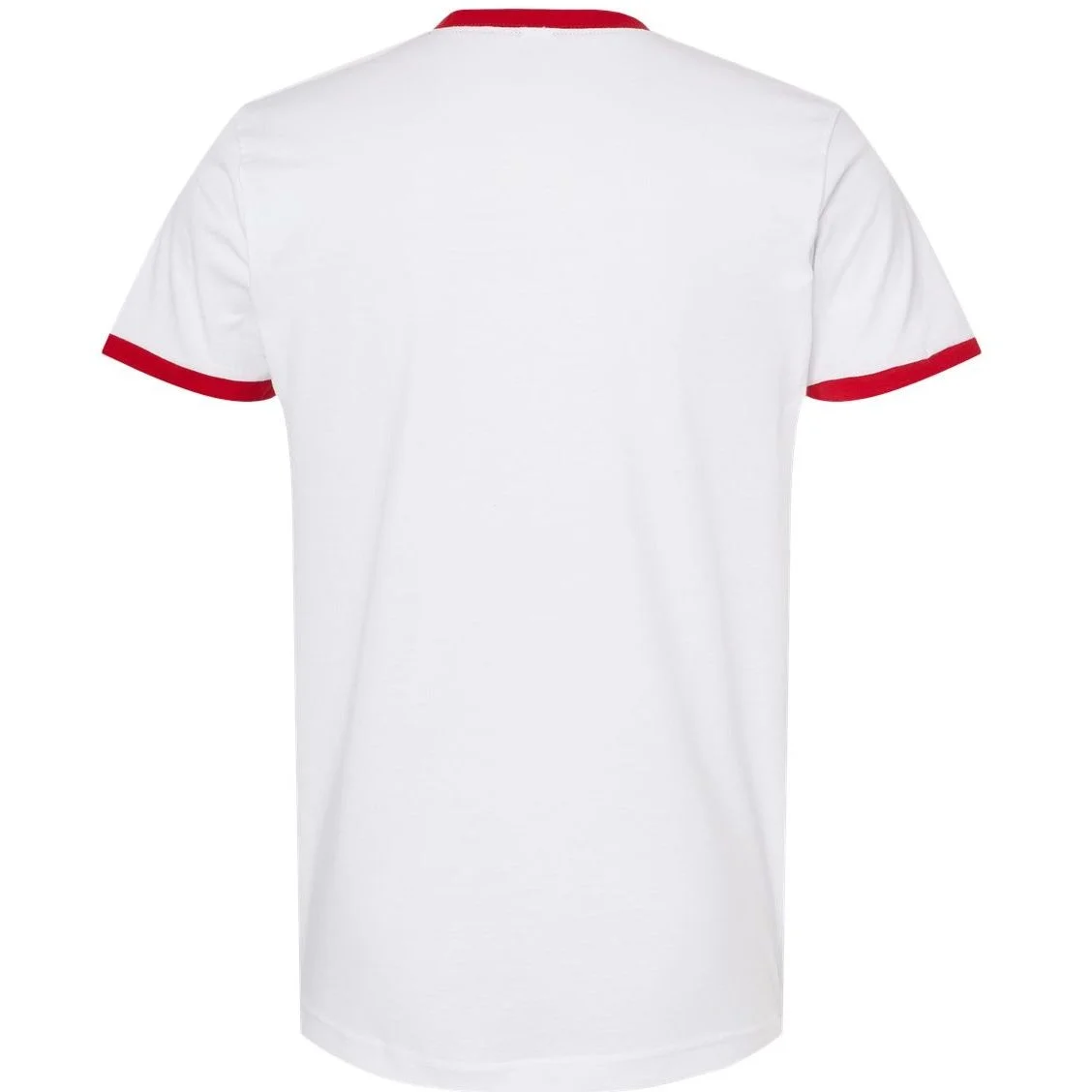 Nino Salvaggio Full Color Logo White/ Red Ringer T-Shirt Back