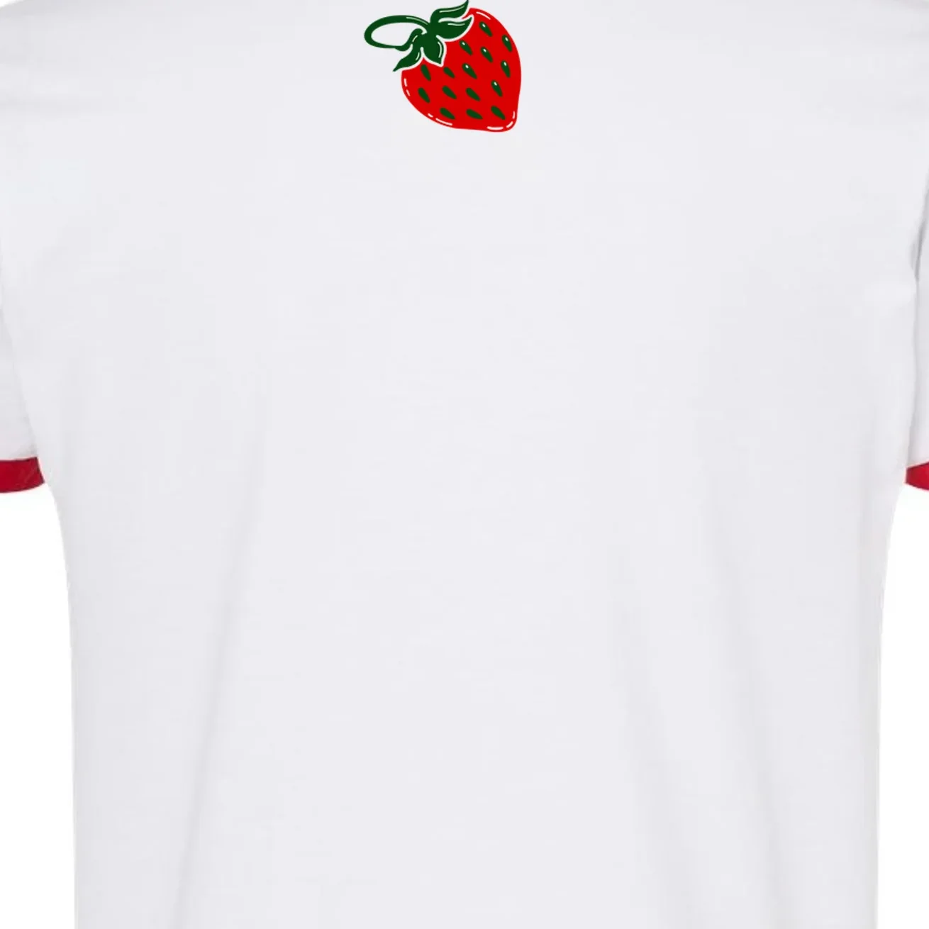 Nino Salvaggio Full Color Logo White/ Red Ringer T-Shirt - Back - Close-up