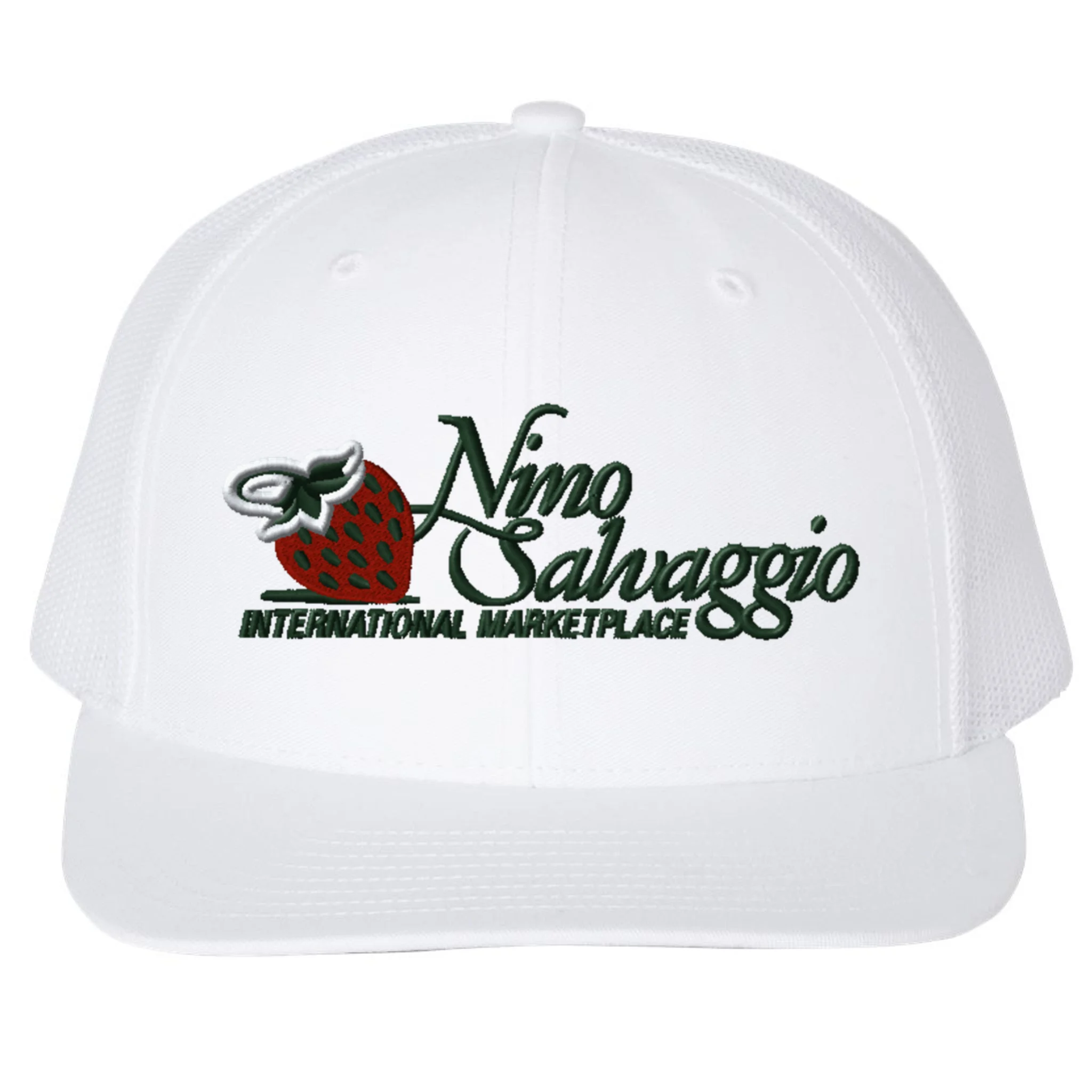 Nino Salvaggio White Snapback Trucker Hat Cap - Front