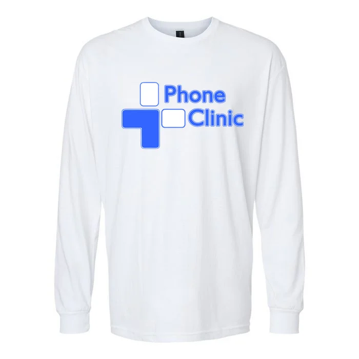 Phone Clinic Polo Softstyle CVC Long Sleeve T-Shirt - Front