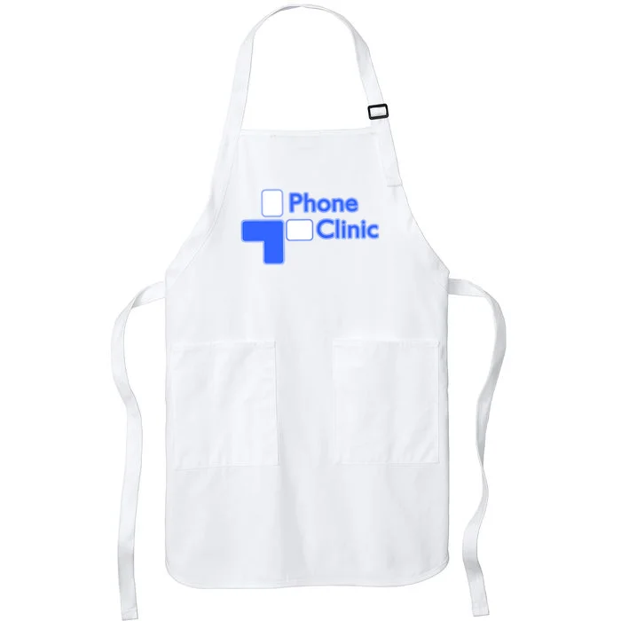 Phone Clinic Full-Length Apron With Pockets - Front