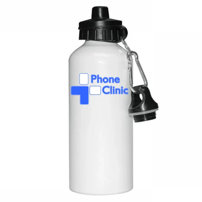 Phone Clinic Promo Aluminum Water Bottle - Front