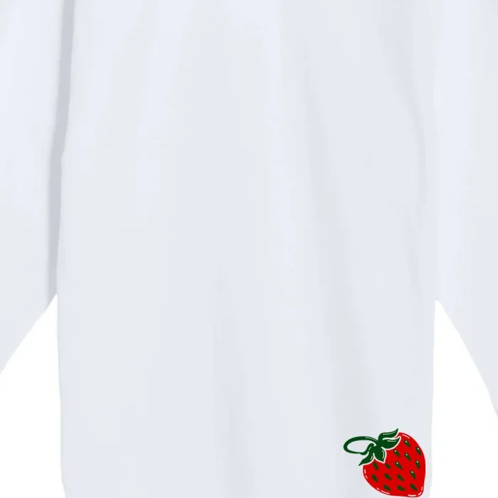 Nino Salvaggio Logo With Strawberry on Hip - Premium Hoodie - Back - Close-up