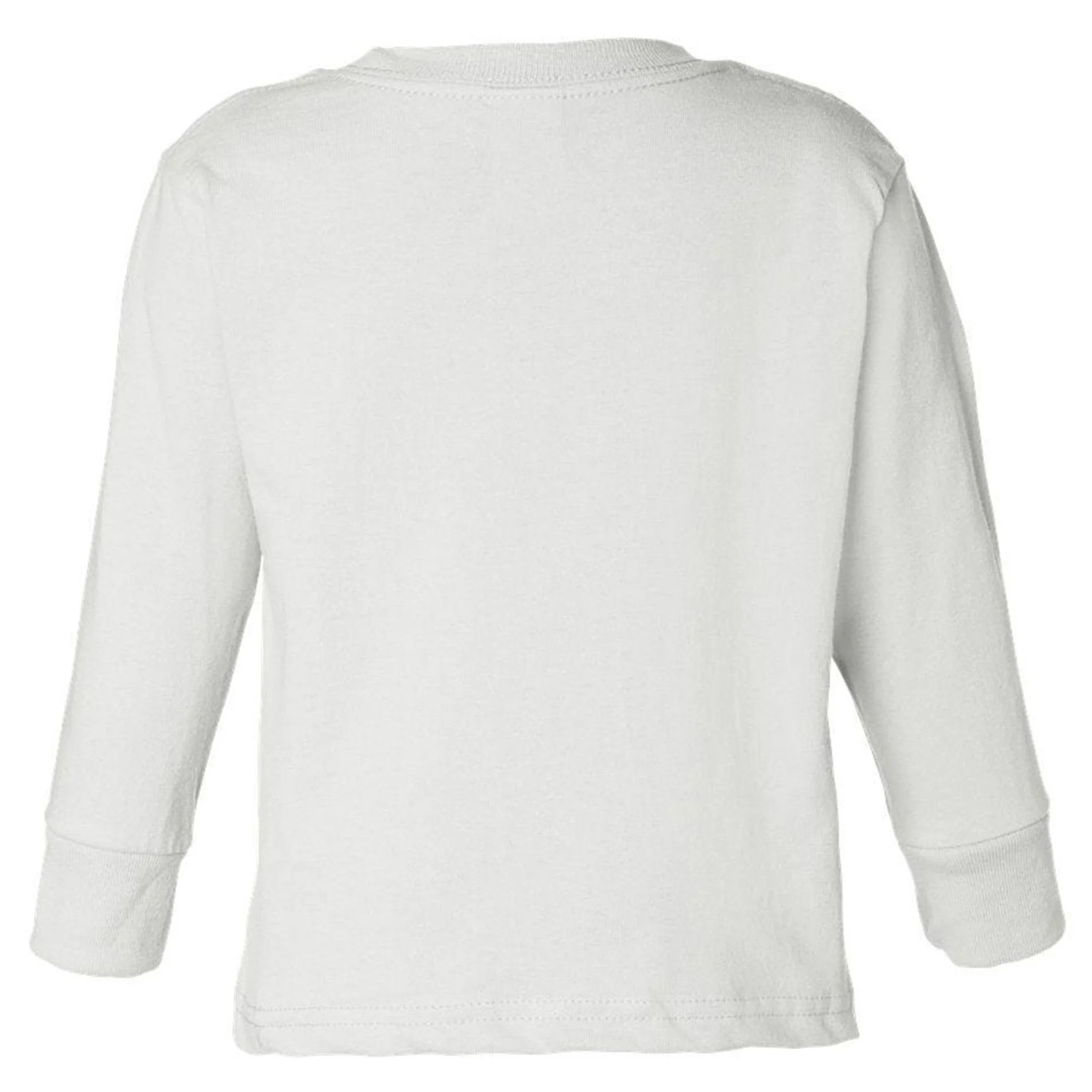 Box Logo Custom Text, Red Box, Personalized Toddler Long Sleeve Shirt - Back