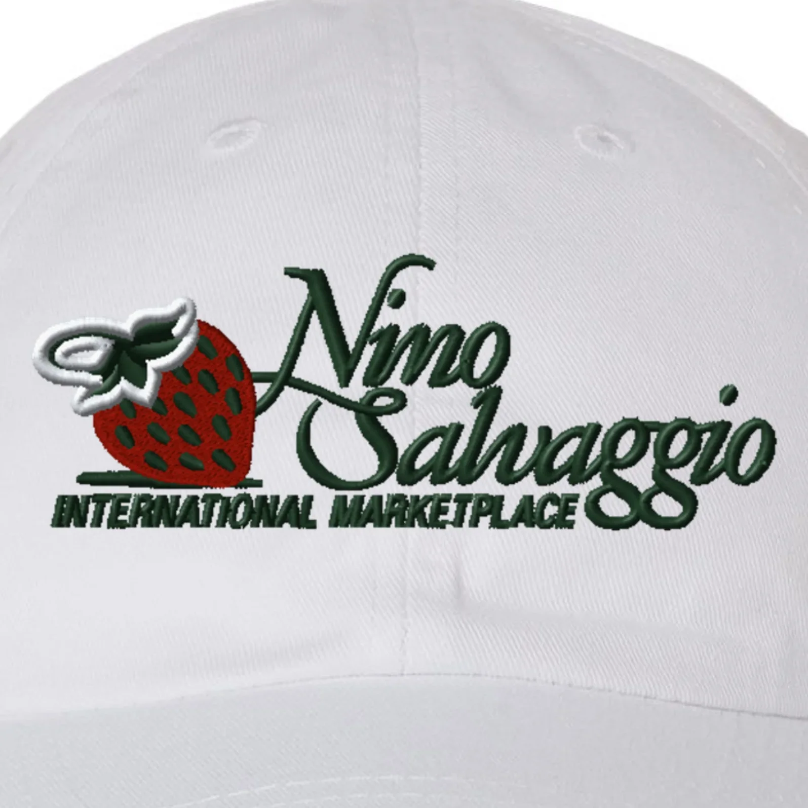 Nino Salvaggio Bio-Washed Classic Cotton Twill Hat - Front - Close-up