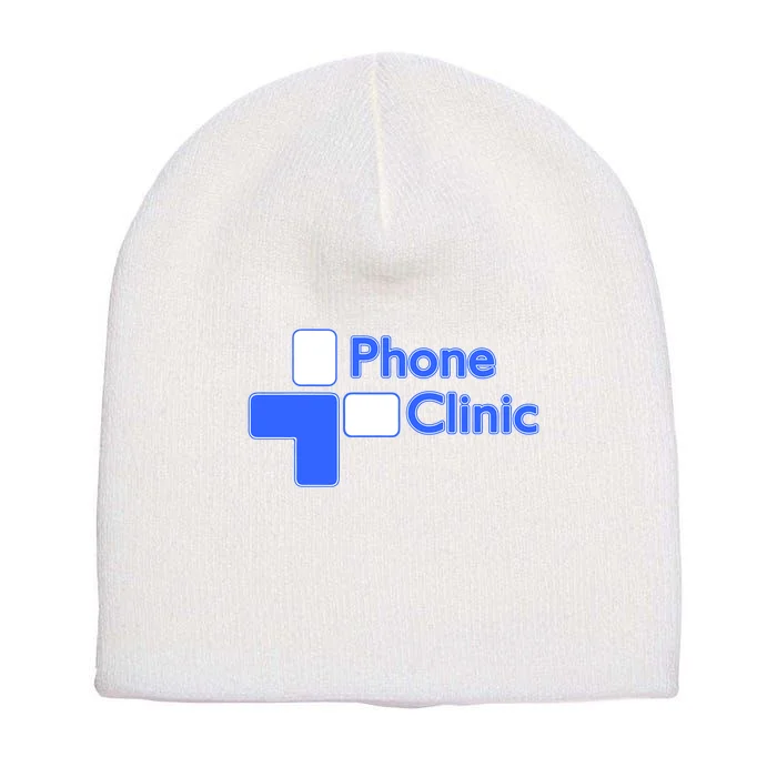 Phone Clinic Short Acrylic Beanie - Front