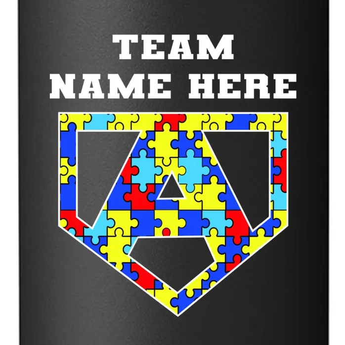 Autism Awareness Personalized Superhero Team Name Custom 24oz Water Bottle - Front - Close-up