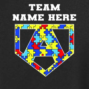 Autism Awareness Personalized Superhero Team Name Custom Women's Soft Jacket - Front - Close-up