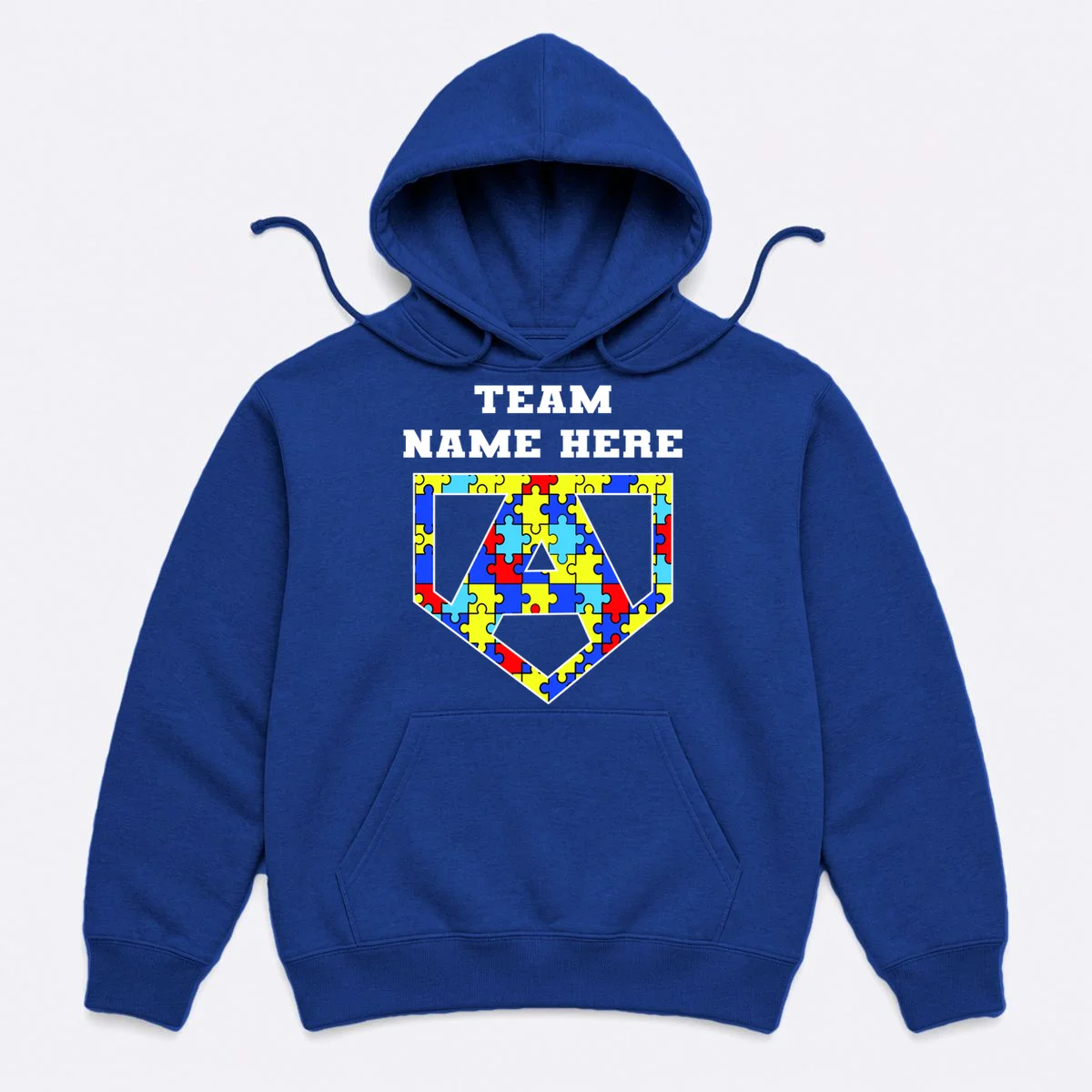 Autism Awareness Personalized Superhero Team Name Custom Hoodie - Front