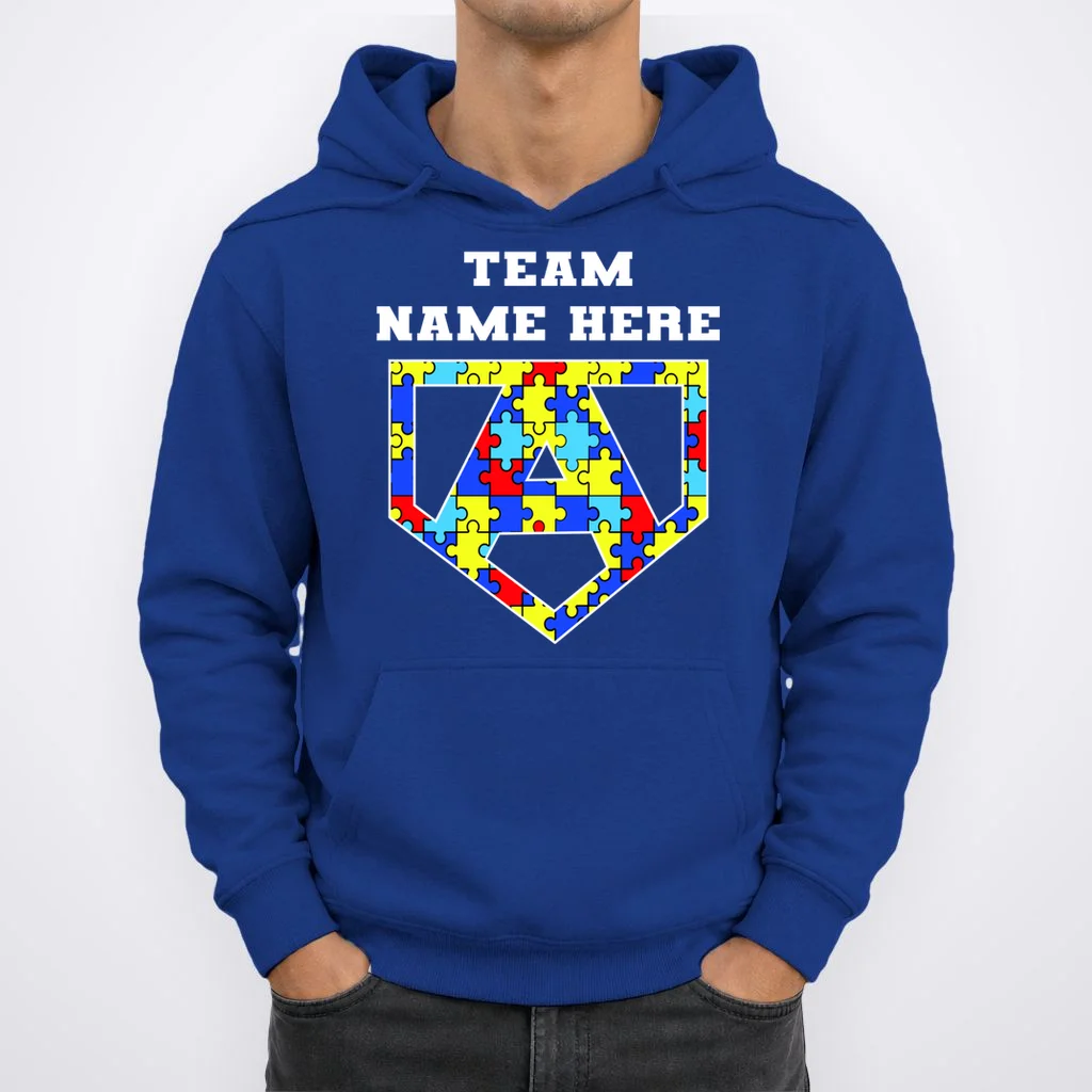 Autism Awareness Personalized Superhero Team Name Custom Hoodie - Front 1